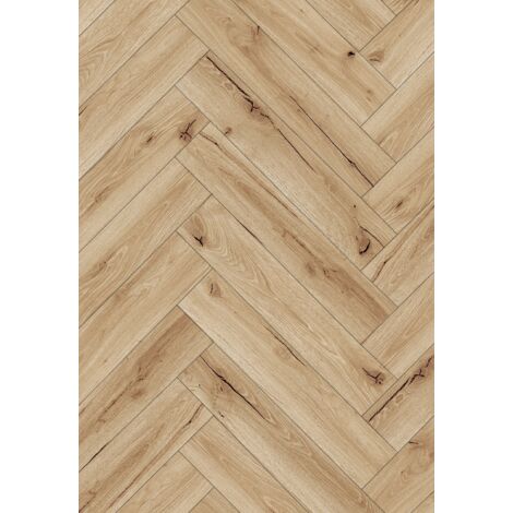 Mexen Buffalo panneaux vinyles chevrons 635 x 127 mm SPC 6,5 mm sous-couche 1,5 mm, 4 V-Fuga, Chêne - F1190-0635-127-505-4V1-01