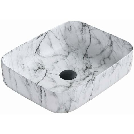Mexen Carla lavabo da appoggio 50 x 39 cm, pietra bianca - 21555093