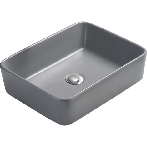 Mexen Catia lavabo de comptoir 48 x 37 cm, Gris clair mat - 21314861