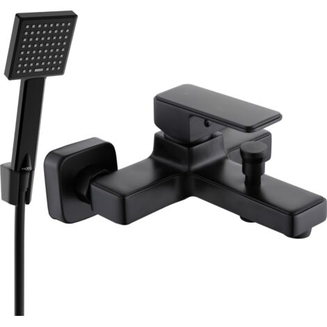 Mexen Cetus R45 Wannenbatterie mit Brausegarnitur, Schwarz - 74433R45-70