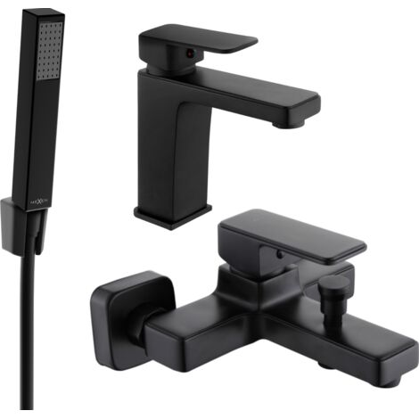 Mexen Cetus R77 conjunto de ba帽era, negro - 744303R77-70