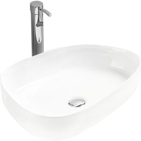 Mexen Chiara lavabo sobre encimera 54 x 39 cm, blanco - 21585400