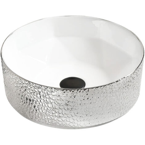 Mexen Clarisa lavabo sobre encimera 41 x 41 cm, blanco/plata - 22074154