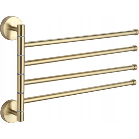 Mexen colgador giratorio cu谩druple para toallas, dorado - 7039244-50