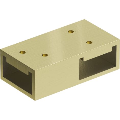 Mexen connettore a T per supporti a parete, oro spazzolato - 800-09-55