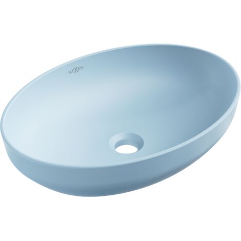 Mexen Cornelia lavabo de comptoir 50 x 36 cm, Bleu mat - 21885049