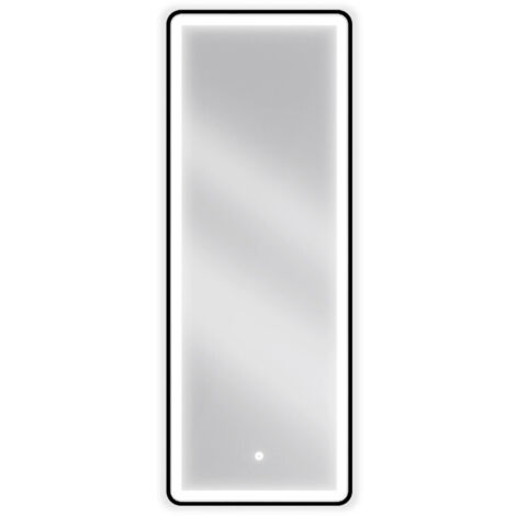 Mexen Coro specchio da bagno retroilluminato 45 x 120 cm, LED 6000K, anti-appannamento, cornice nera - 9817-045-120-611-70