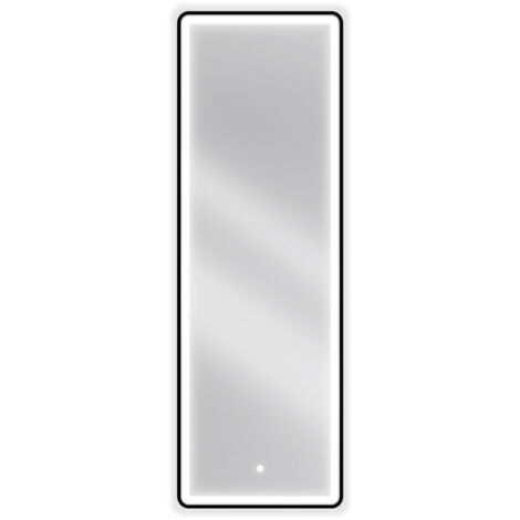 Mexen Coro specchio da bagno retroilluminato 50 x 150 cm, LED 6000K, antiappannamento, cornice nera - 9817-050-150-611-70