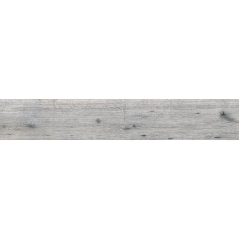 Mexen Cristopher Grès gris émaillé rectifié G1, carreau imitation bois pour sol et mur 120 x 20 cm, gravure