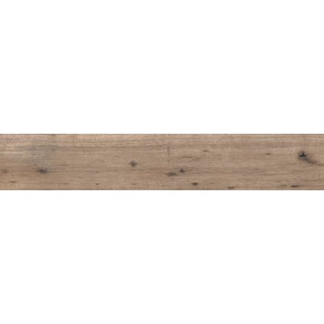Mexen Cristopher Gres marron émaillé rect. G1, carreau effet bois pour sol et mur 120 x 20 cm, carving - TL612-120-020-01