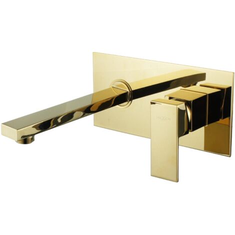 Mexen Cube batteria lavabo da incasso, oro - 73115-50