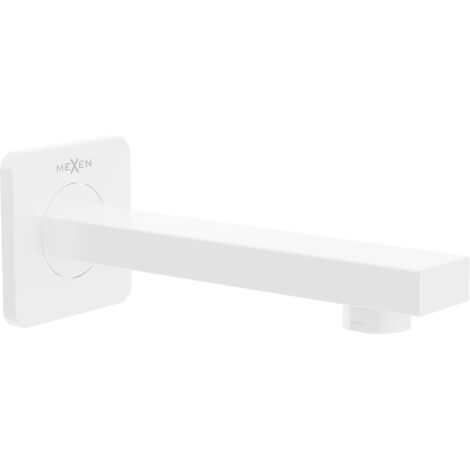 Mexen Cube bec de baignoire mural, Blanc - 79370-20