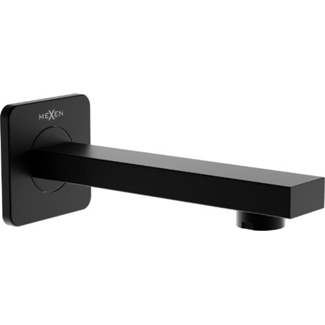 Mexen Cube bec de baignoire mural, Noir - 79370-70