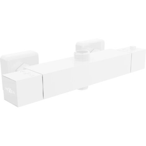 Mexen Cube grifo de ducha termost谩tico, blanco - 77250-20