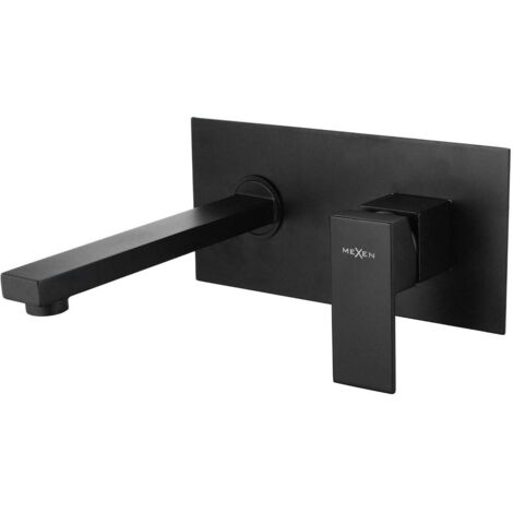 Mexen Cube grifo empotrado de lavabo, negro - 73115-70