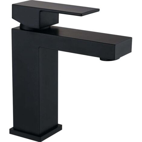Mexen Cube grifo para lavabo, negro - 72900-70