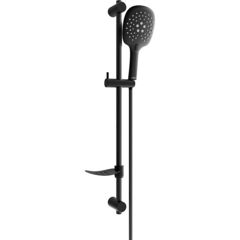 Mexen DF22 Schiebe-Dusch-Set, Schwarz - 785224582-70