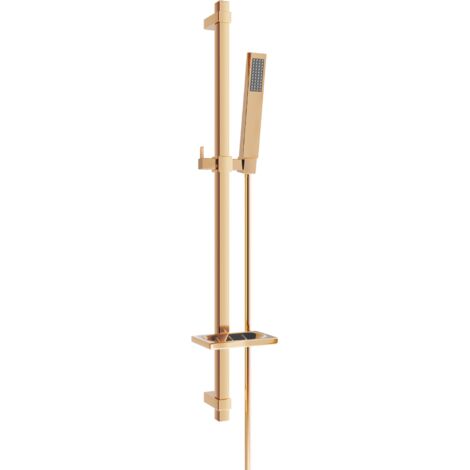 Mexen DQ00 set doccia scorrevole, oro rosa - 785004581-60