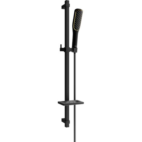 Mexen DQ49 Schiebe-Dusch-Set, Schwarz - 785494581-75