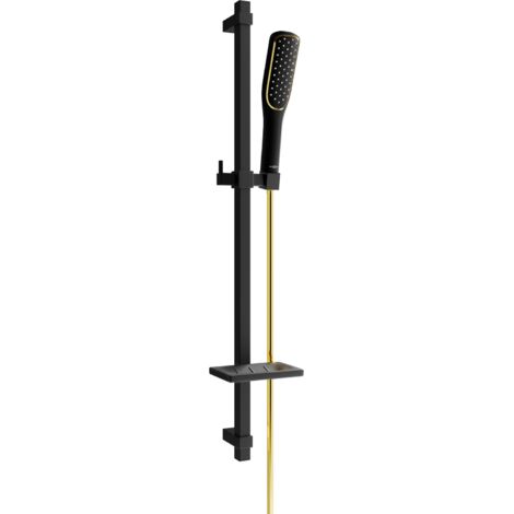 Mexen DQ49 set doccia scorrevole, nero/oro - 785494581-57