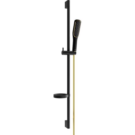 Mexen DS49 ensemble de douche coulissant, noir/or - 785494583-57
