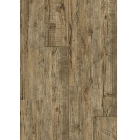 Mexen El Paso muestra de paneles de vinilo 1240 x 182 mm SPC 6,5 mm, base IXPE 1,5 mm, 4 bisel en V, Nogal - F1069-S