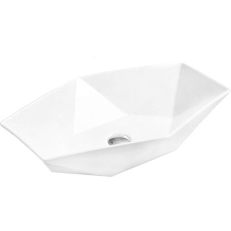 Mexen Elena lavabo de sobre encimera 63 x 41 cm, blanco - 21476300