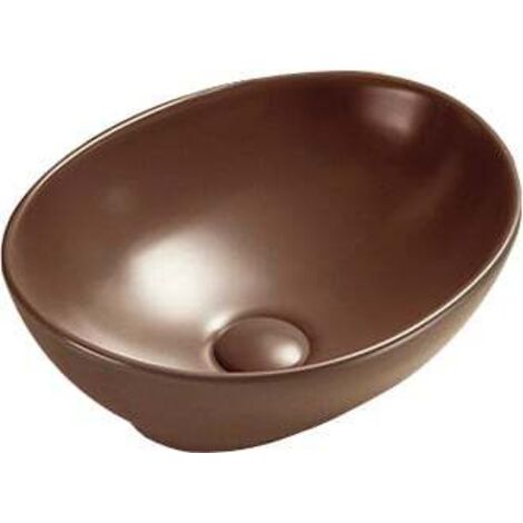 Mexen Elza Aufsatzwaschbecken 40 x 33 cm, Braun matt - 21014068