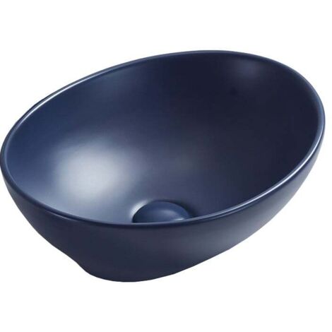 Mexen Elza lavabo da appoggio 40 x 33 cm, blu opaco - 21014042