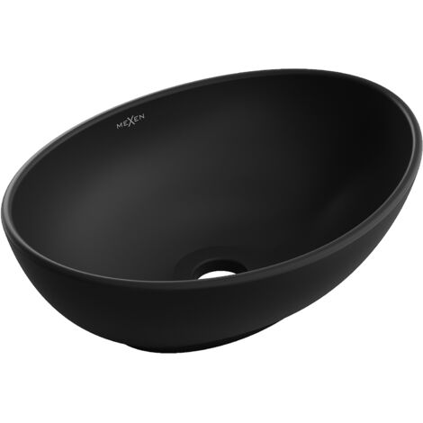 Mexen Elza lavabo de comptoir 40 x 33 cm, Noir mat - 21014085
