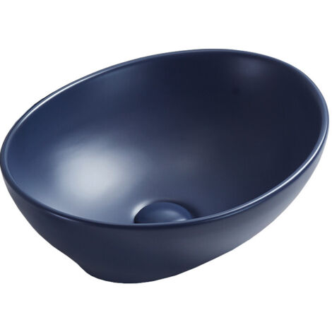 Mexen Elza lavabo sobre encimera 40 x 33 cm, azul mate - 21014042