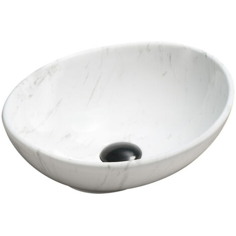 Mexen Elza lavabo sobre encimera 40 x 33 cm, piedra blanca - 21014092