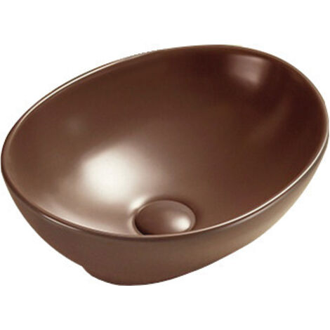 Mexen Elza lavabo sobre encimera de 40 x 33 cm, marr贸n mate - 21014068