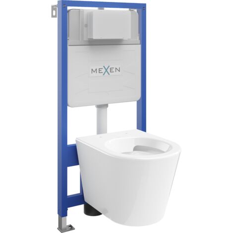 Mexen ensemble encastré WC châssis Fenix Slim avec cuvette WC Rico, blanc brillant - 6103372XX00