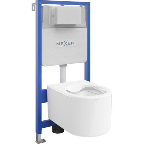 Mexen ensemble WC encastré cadre Fenix Slim avec cuvette WC Sofia, blanc brillant - 6103354XX00