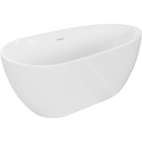 Mexen Eos freistehende Badewanne 170 x 75 cm, weiß, mit Überlauf weiß - 52471707500-20