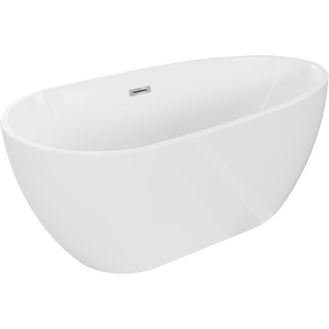 Mexen Eos vasca da bagno indipendente 170 x 75 cm, bianca, troppopieno cromato - 52471707500-01