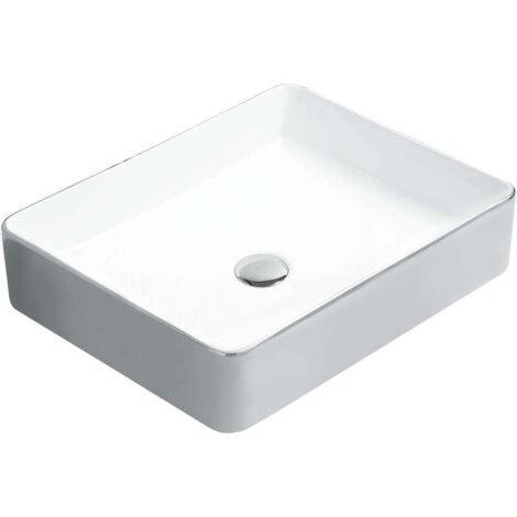 Mexen Estela lavabo da appoggio 50 x 40 cm, bianco/argento - 22105052