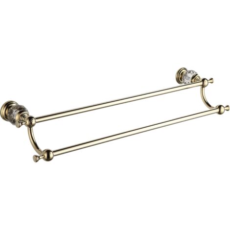 Mexen Estela toallero doble, dorado - 7011525-50