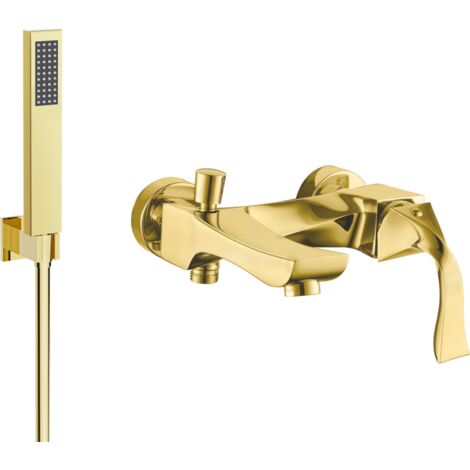 Mexen Estrella R02 robinet baignoire avec ensemble douche, or - 7233R02-50