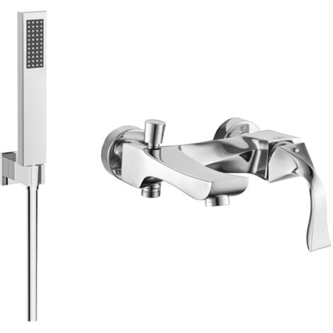 Mexen Estrella R02 rubinetto da bagno con set doccia, cromo - 7233R02-00