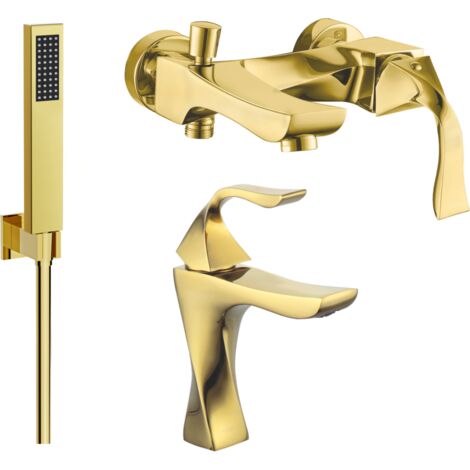 Mexen Estrella R02 set da bagno, oro - 72303R02-50