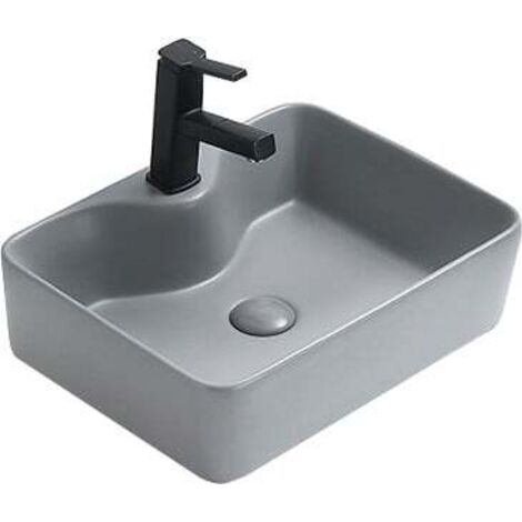 Mexen Eva lavabo da appoggio 48 x 37 cm, grigio chiaro opaco - 21424961