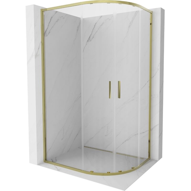 Mexen Exo Cabina Doccia Semicircolare Scorrevole 100 X 90 Cm, Trasp...