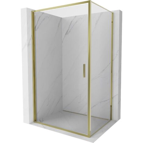 Mexen Exo Drehbare Duschkabine 85 x 110 cm, transparent, gold - 817-085-110-50-00