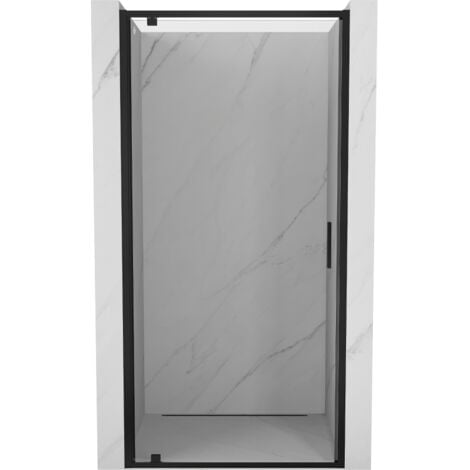 Mexen Exo porte de douche battante 60 cm, transparent, noir - 8181-060-000-70-00