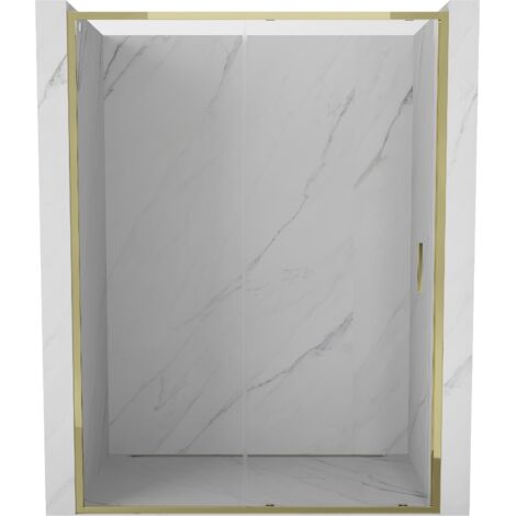 Mexen Exo porte doccia scorrevoli 200 cm, trasparenti, dorate - 8151-200-000-50-00