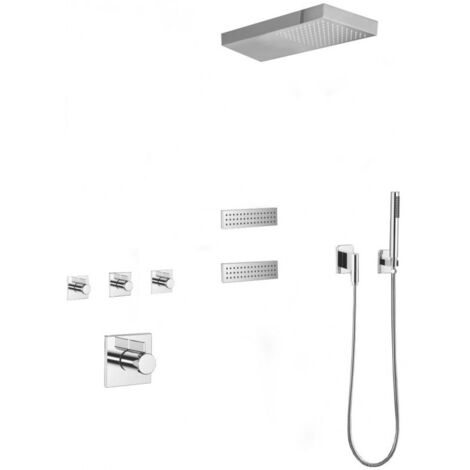 Mexen Fall conjunto de ducha empotrado, cromo - 7602-04-00