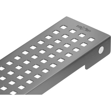Mexen Flat M08 cache pour caniveau linéaire 80 cm, gris canon brossé - 1E25080