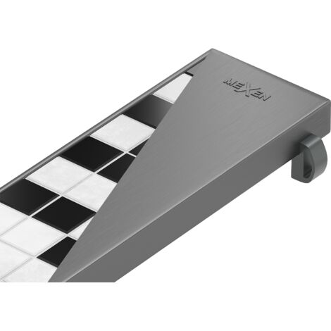 Mexen Flat M13 cache 2 en 1 pour canalisation linéaire 90 cm, gris canon brossé - 1E19090